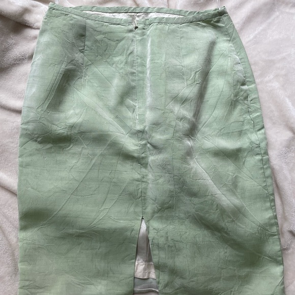 vintage mini mint green skirt by Abraham Zürich Paris - Picture 4 of 5